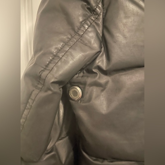 Mackage Black Puffer Jacket with Fur Trim - Picture 6 of 9